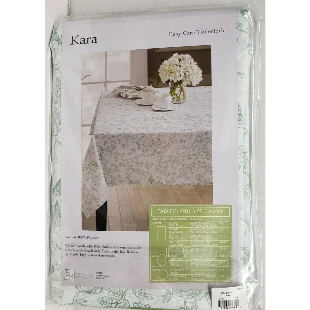 Printed Fabric Tablecloth 60